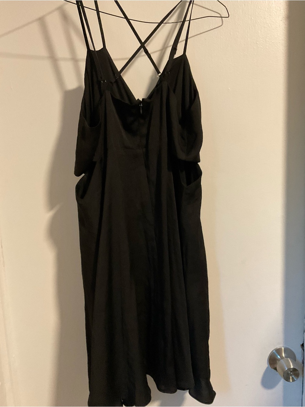 Express Black Mini Dress with Crisscross Straps - Picture 2 of 2